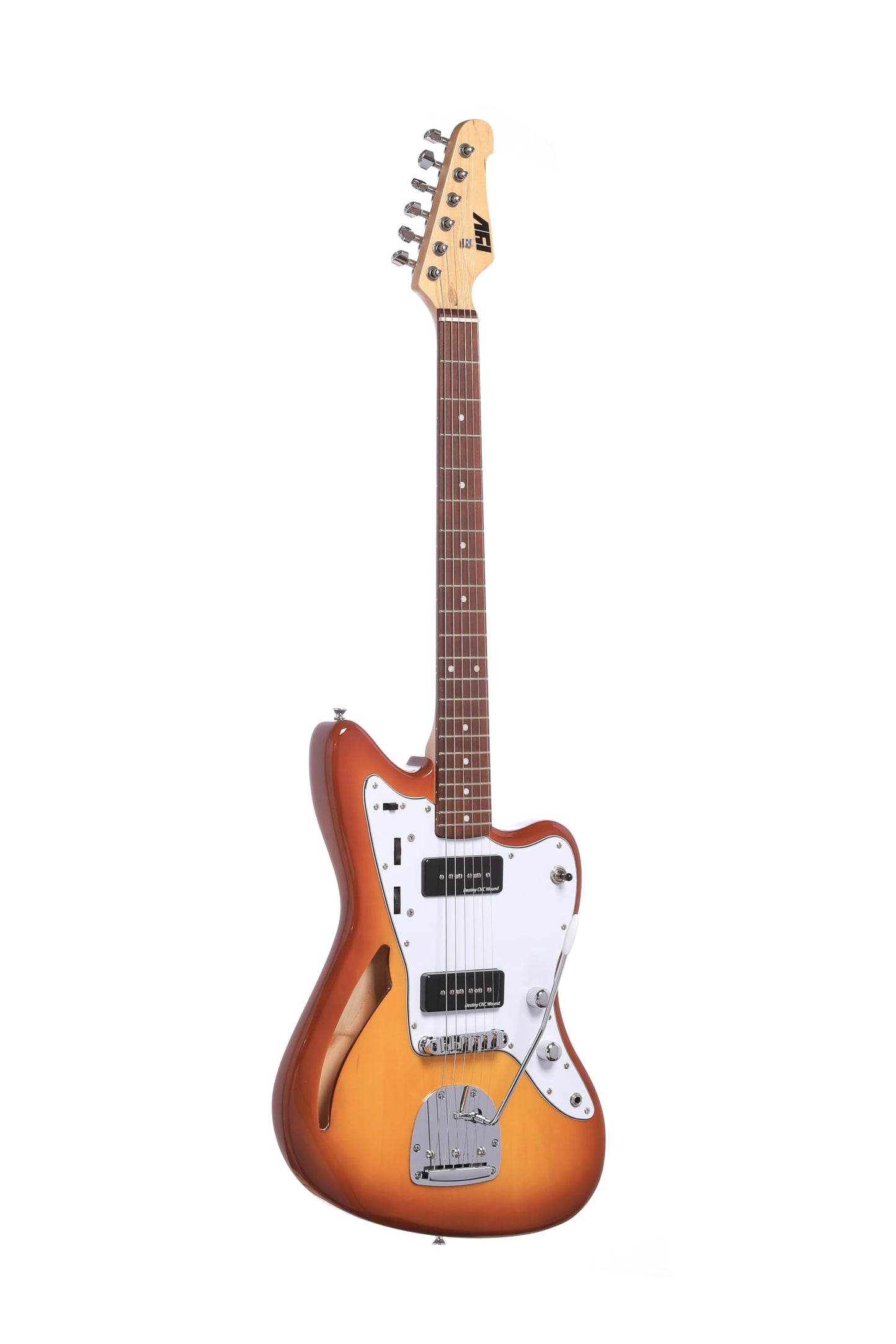 IYV IJG-200 TSB Strat Solid-Body Electric Guitar, Tobacco Sunburst