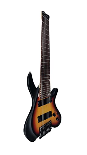 IYV-ISHLFF9-550 9 String Headless Electric Guitar, Sunburst