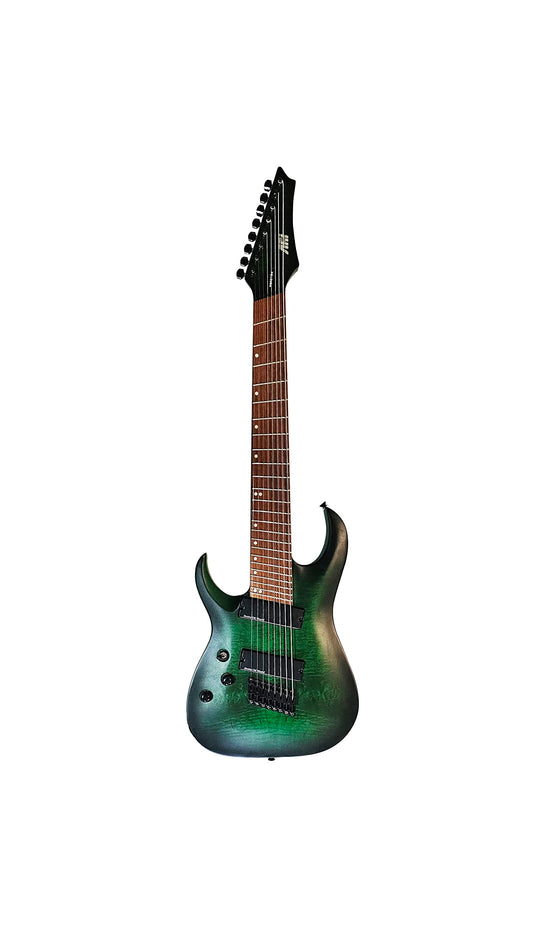 IYV-ISFF8-400 LH, Solid Body with Quilted Maple Top Electric Guitar, Green Sunburst, Left hand