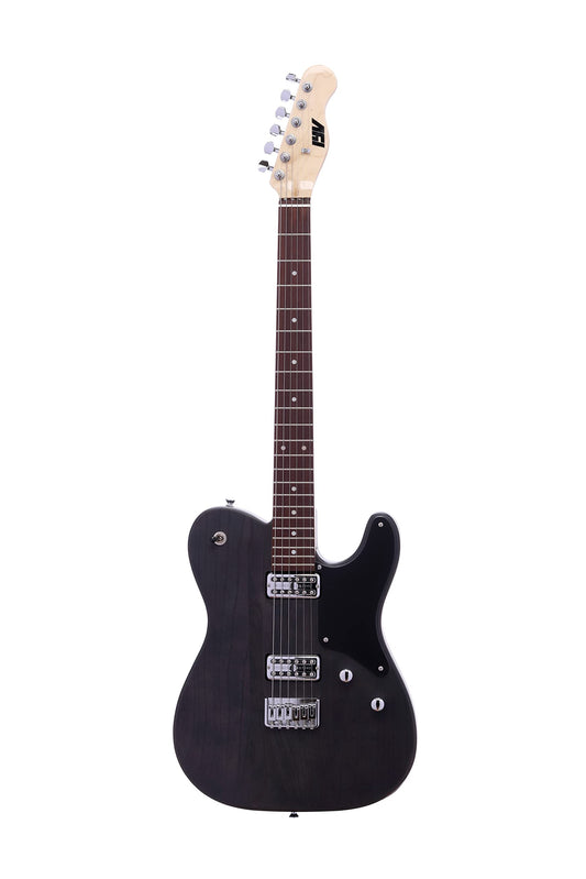 IYV- ITA-450 Solid Ash Body Telecaster Electric Guitar, Satin Black