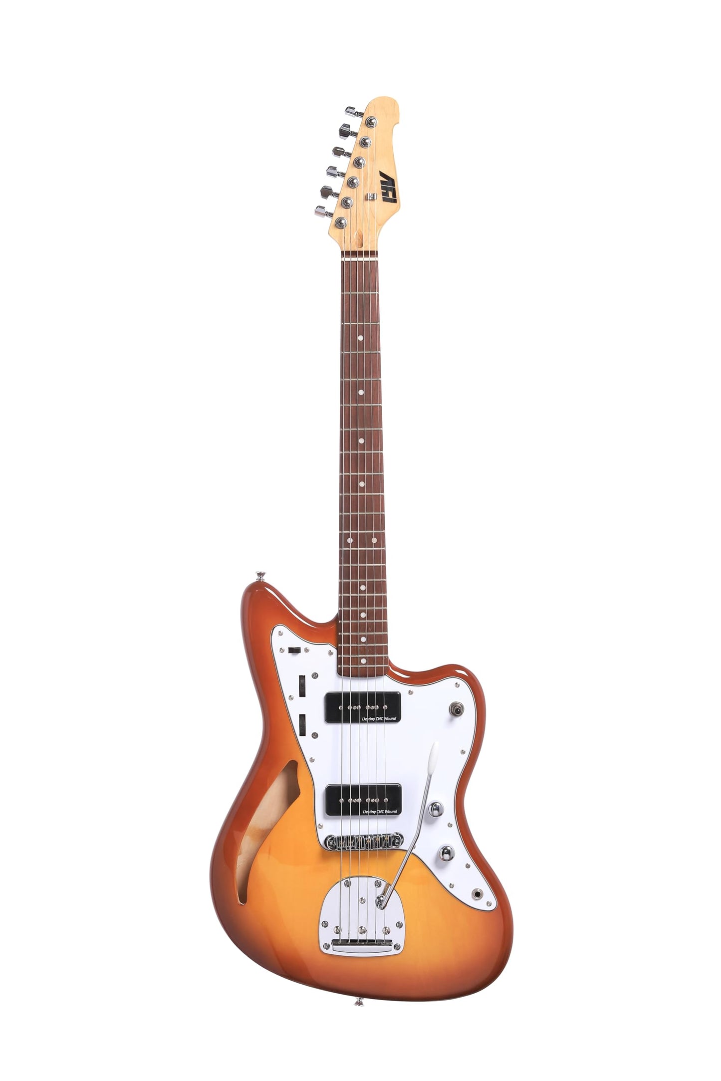 IYV IJG-200 TSB Strat Solid-Body Electric Guitar, Tobacco Sunburst