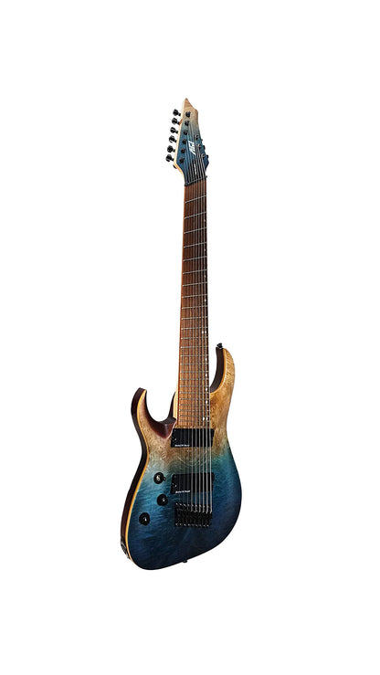 IYV-ISFF9-400 LH, 9 String Solid Body with Quilted Maple Top Electric Guitar, Blue Gradient, Left hand