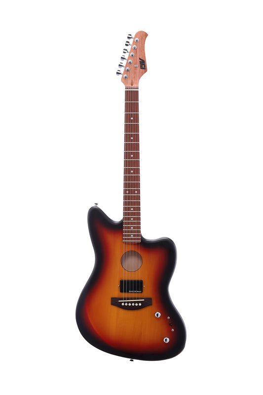 IYV- IJGAP-200 Semi Hollow Electric Acoustic Guitar 3T Sunburst