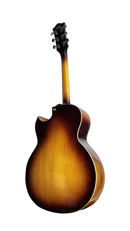 IYV IJZ-500 NA Jazz Solid- Hollow Body Electric Guitar, Natural