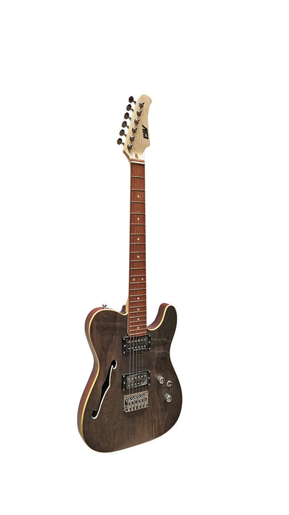 IYV-ITF-350 6 string Solid Top-Semi Hollow Body Electric Guitar, Natural