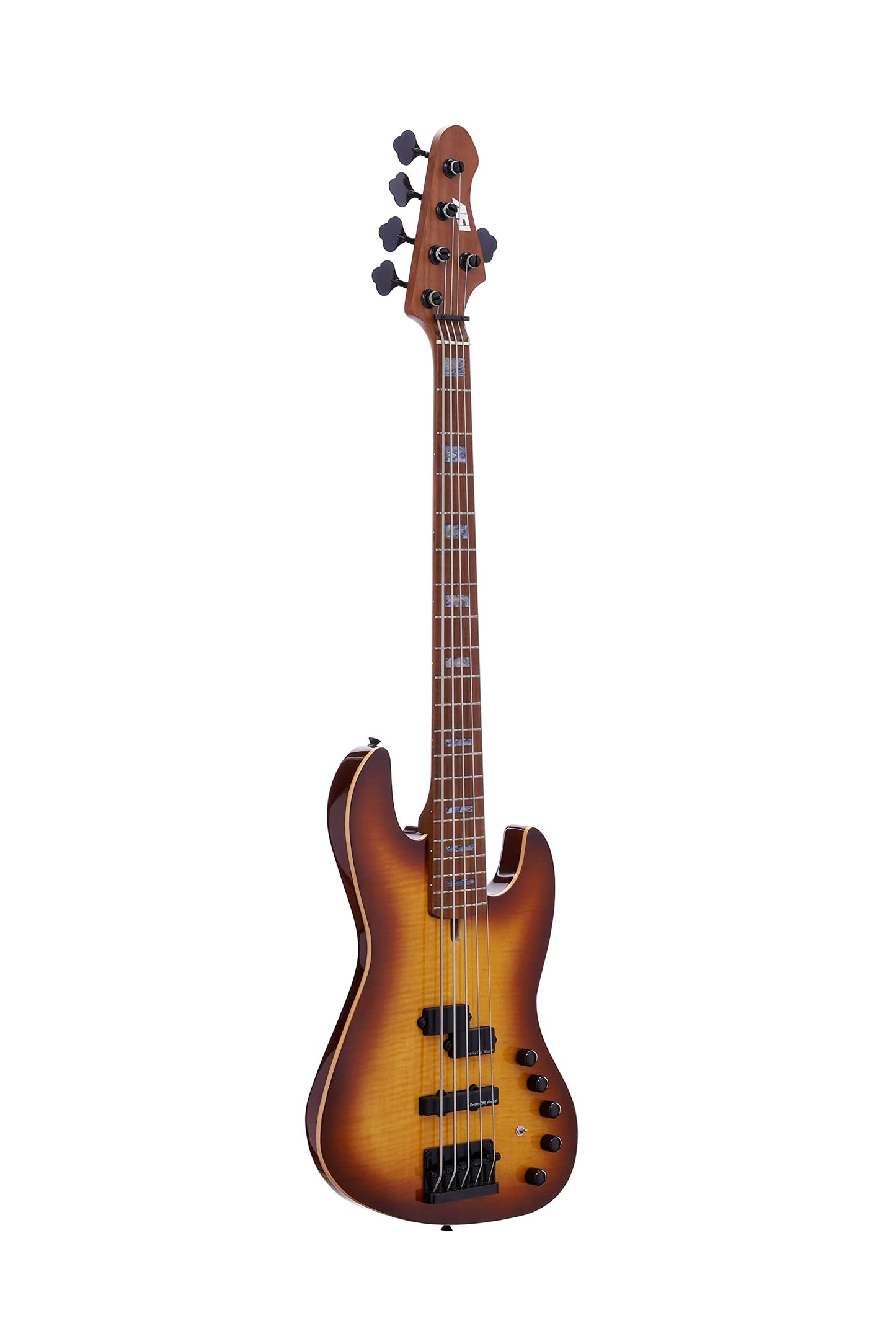 IYV-IPJB-500A Solid Body with Flame Maple Electric Jazz Bass, Natural