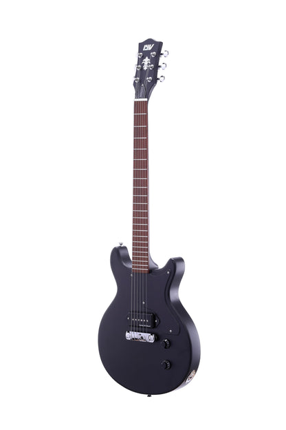 IYV ILJR-200 6 String Solid-Body Electric Guitar, Black