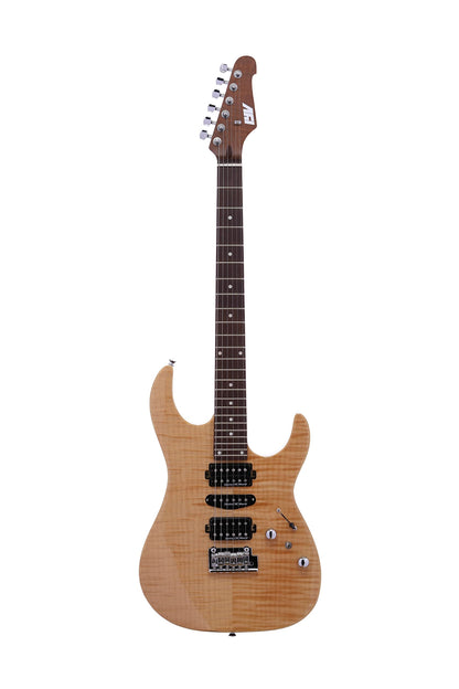 IYV- IS-400-HSH Solid Body with Flame Maple, H-S-H Pickup, Natural