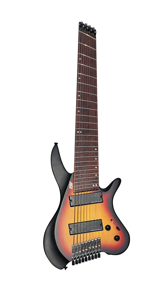IYV-ISHLFF9-550 9 String Headless Electric Guitar, Sunburst