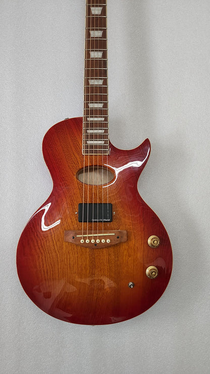 IYV ILAP-300 6string Solid-Hollow body Acoustic Electric Guitar, Honey Burst